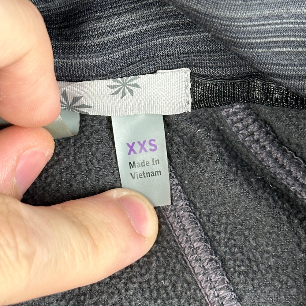 Athleta Striped Strength Hoodie Jacket Womens XXS Charcoal Gray #151598 - Picture 3 of 15